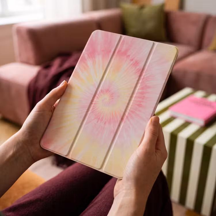 iPad-Hülle - Muster - Tie Dye - Pastelltöne - Rosa — 4