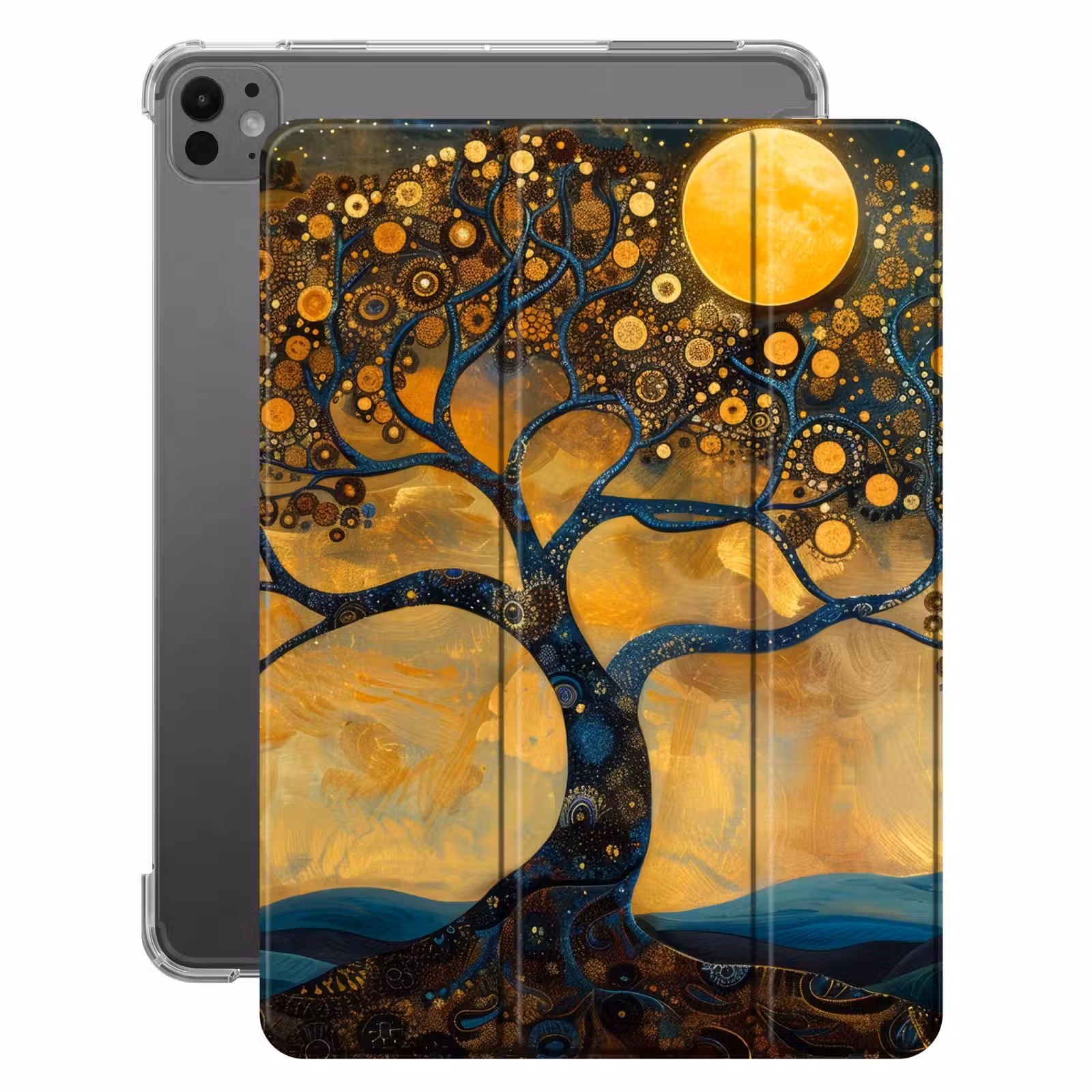 iPad-Hülle - Baum - Industriell - Abstrakt - Gelb — 1