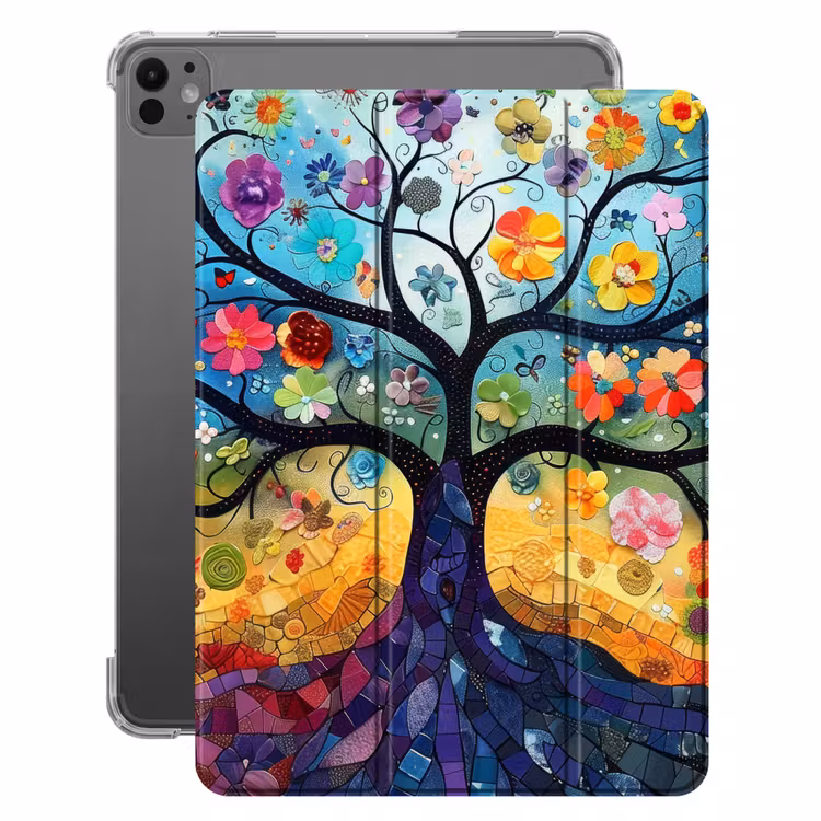 iPad-Hülle - Baum - Bunt - Blumen - Kunst - Abstrakt — 1