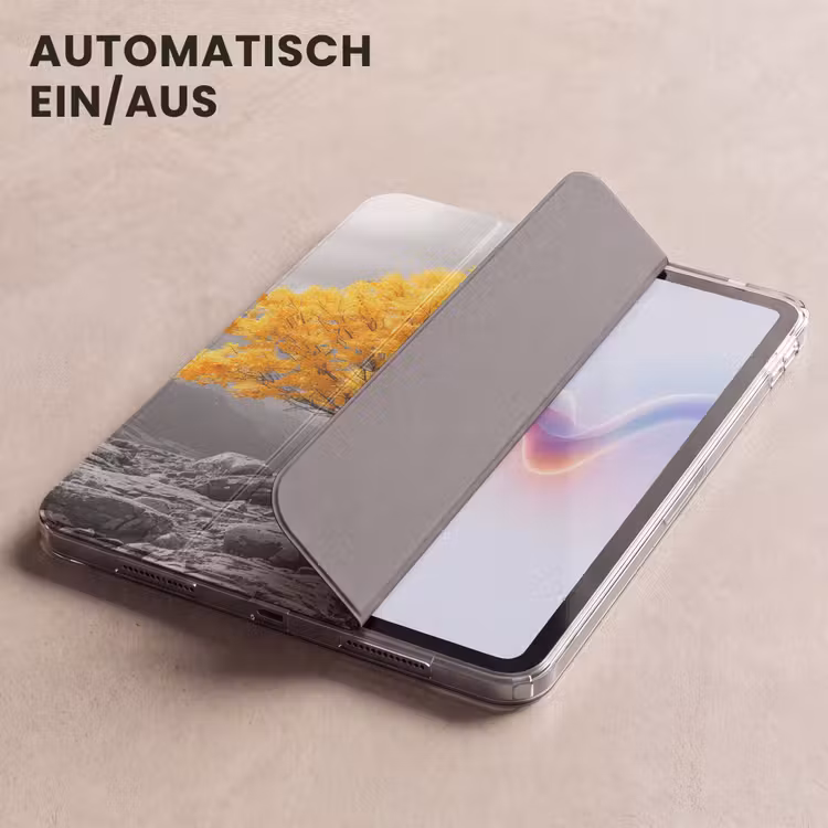 iPad-Hülle - Baum - Gelb - Natur - Schwarz und weiß — 5