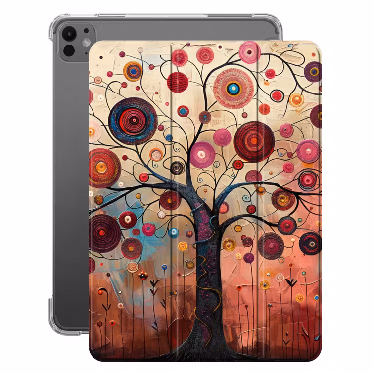 iPad-Hülle - Baum - Lila - Abstrakt - Kunst — 1