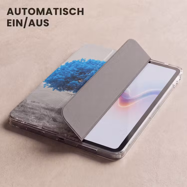 iPad-Hülle - Baum - Natur - Blau - Schwarz und weiß — 5