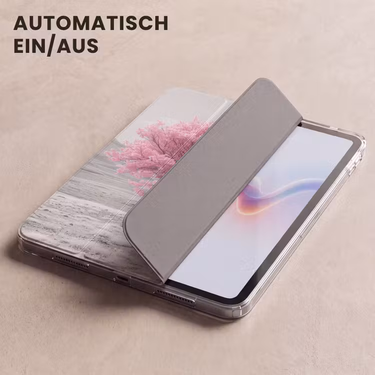 iPad-Hülle - Baum - Natur - Rosa - Schwarz und weiß — 5