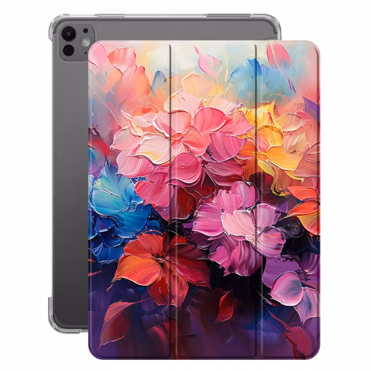 iPad-Hülle - Blumen - Malerei - Abstrakt - Farbenfroh — 1