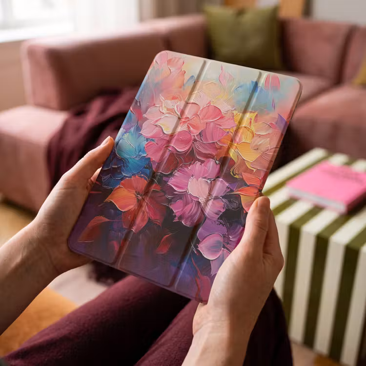 iPad-Hülle - Blumen - Malerei - Abstrakt - Farbenfroh — 4