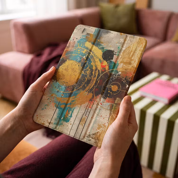 iPad-Hülle - Kunst - Abstrakt - Ästhetisch - Gold — 4