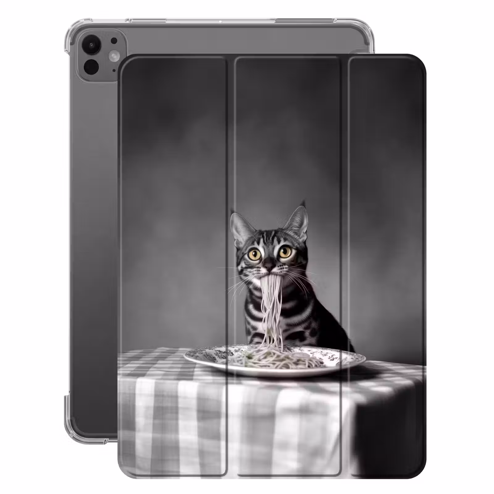 iPad-Hülle - Bengalisch - Katze - Tischtuch - Schwarz - Weiß - Tier — 1