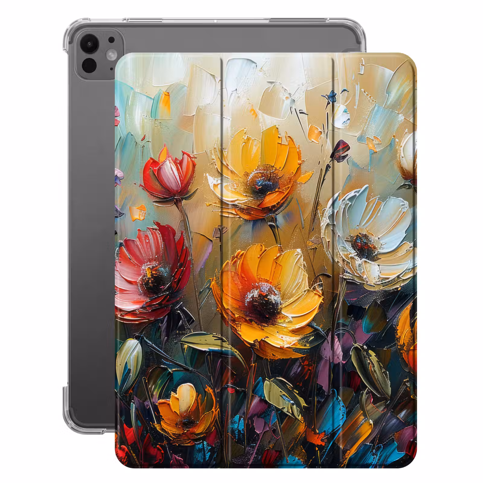 iPad-Hülle - Blumen - Farbe - Kunst - Modern — 1