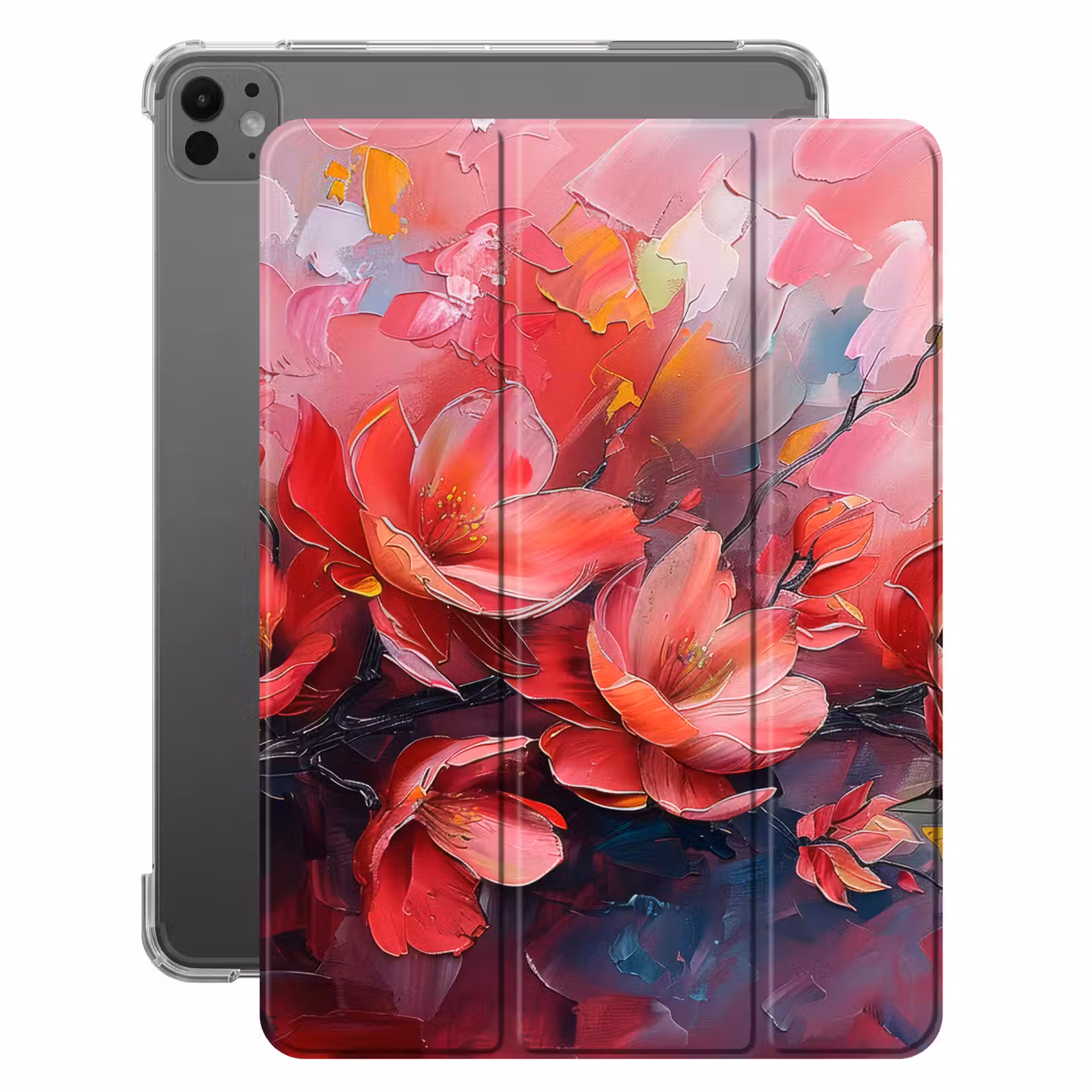 iPad-Hülle - Blumen - Rosa - Natur - Kunst - Abstrakt — 1