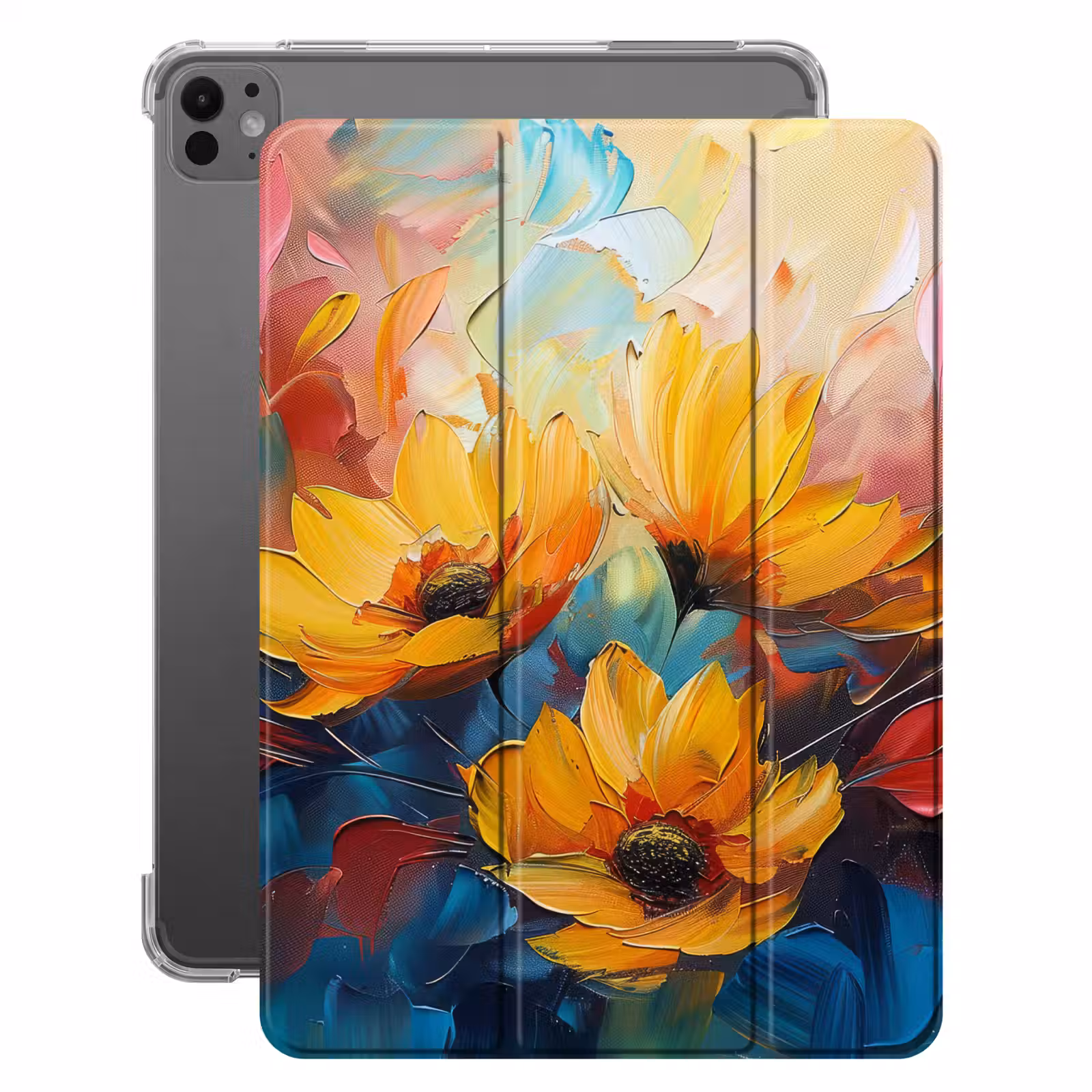 iPad-Hülle - Blumen - Sonnenblumen - Kunst - Gelb — 1