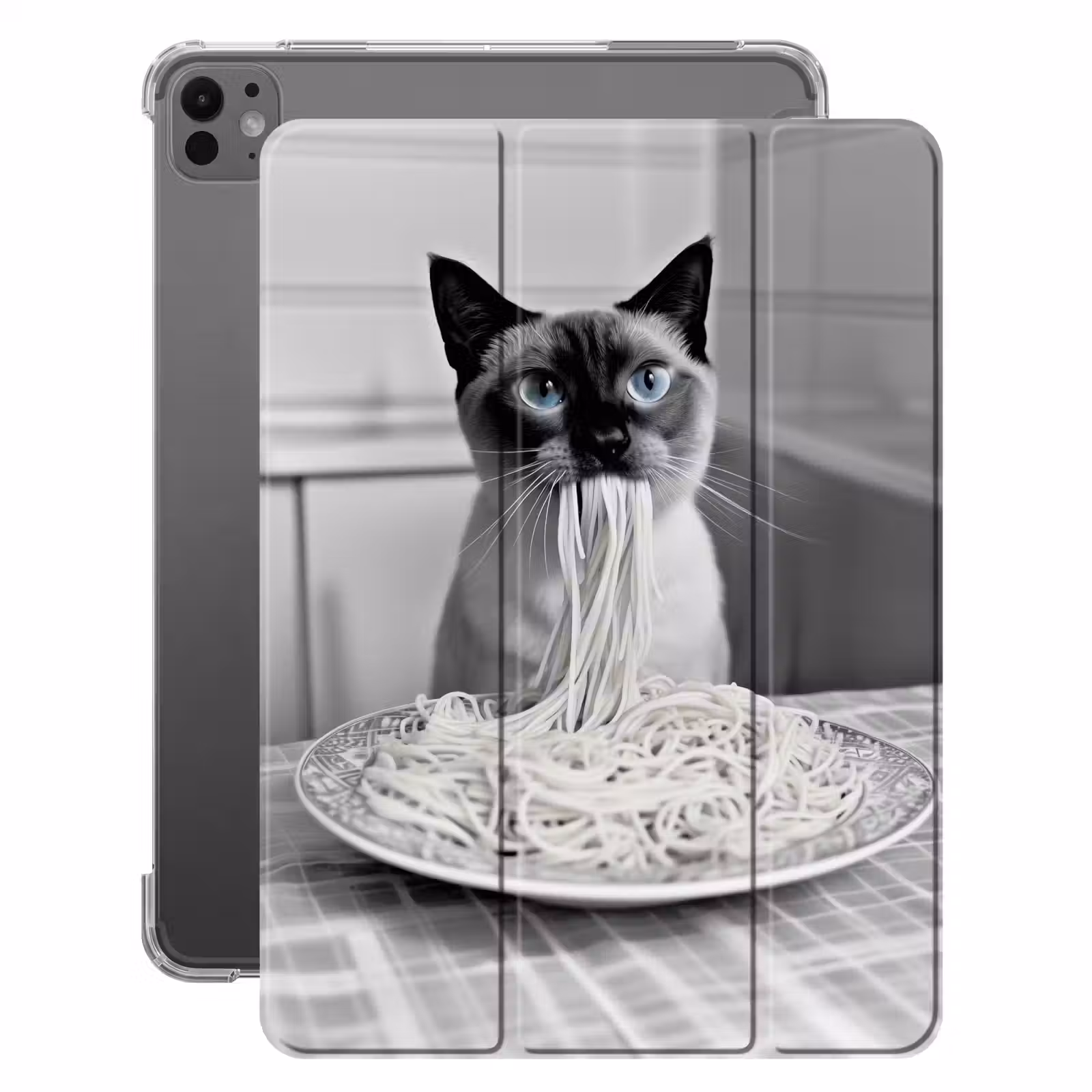 iPad-Hülle - Katze - Siamese - Schwarz und weiß - Niedlich - Tiere — 1