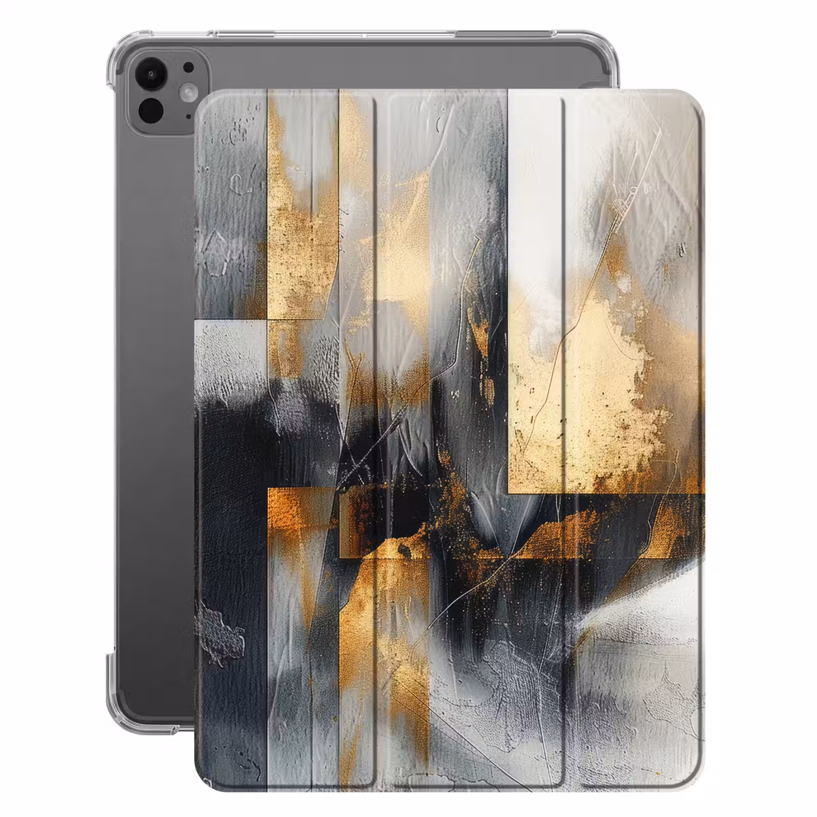iPad-Hülle - Kunst - Gold - Silber - Abstrakt — 1