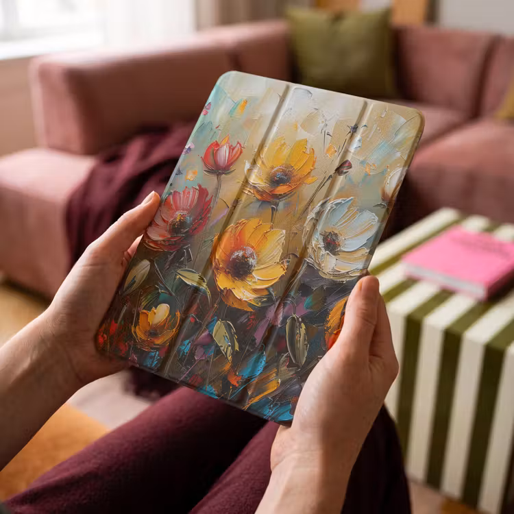 iPad-Hülle - Blumen - Farbe - Kunst - Modern — 4