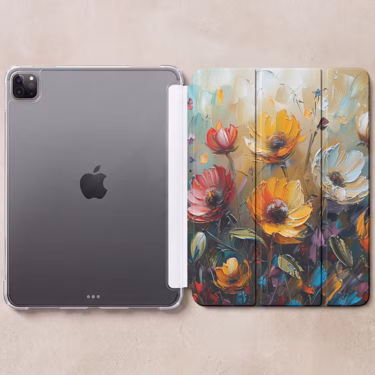 iPad-Hülle - Blumen - Farbe - Kunst - Modern — 6