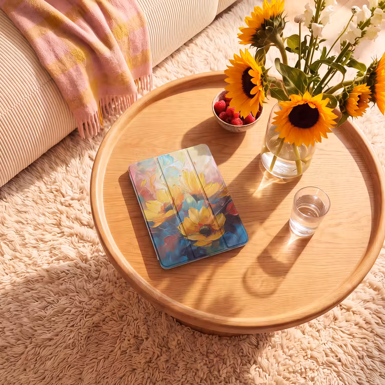 iPad-Hülle - Blumen - Sonnenblumen - Kunst - Gelb — 2