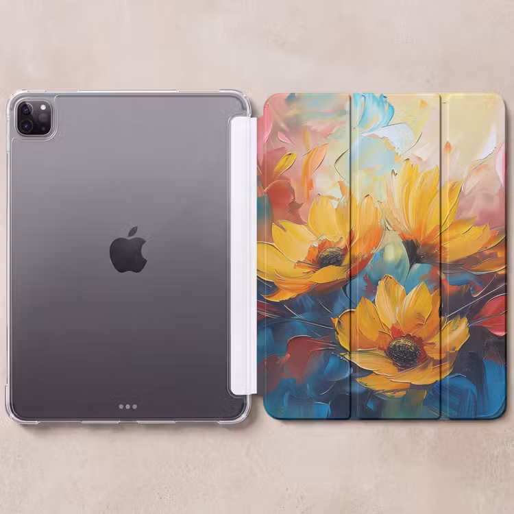 iPad-Hülle - Blumen - Sonnenblumen - Kunst - Gelb — 6