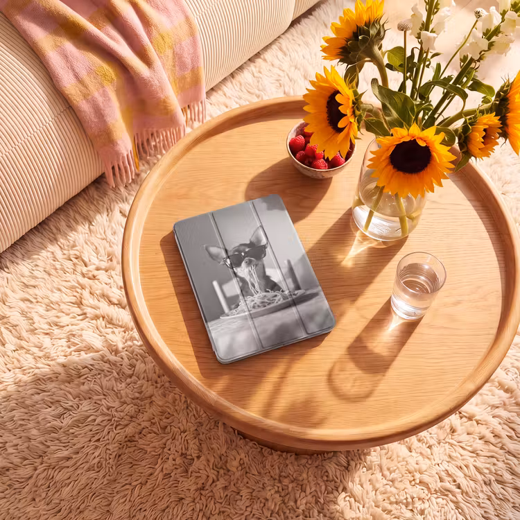 iPad-Hülle - Chihuahua - Hund - Sonnenbrille - Humorvoll - Schwarz - Weiß - Spaghetti — 2