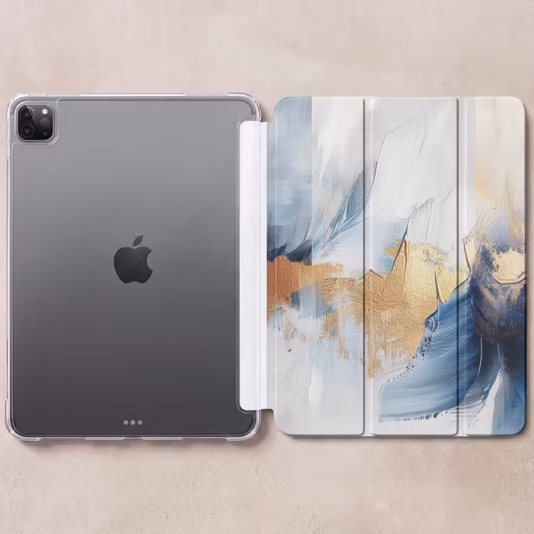 iPad-Hülle - Gold - Blau - Farbe - Modern — 6