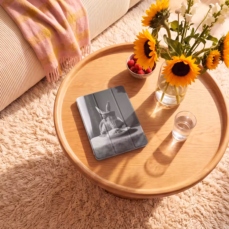 iPad-Hülle - Kaninchen - Hase - Sonnenbrille - Tischtuch - Nudeln - Niedlich — 2