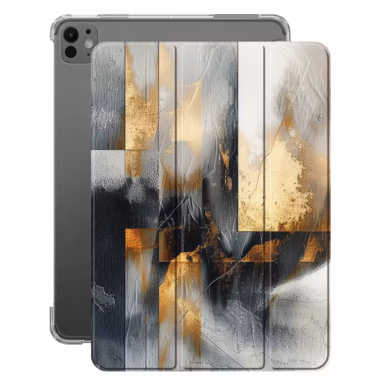 iPad-Hülle - Kunst - Gold - Silber - Abstrakt — 1