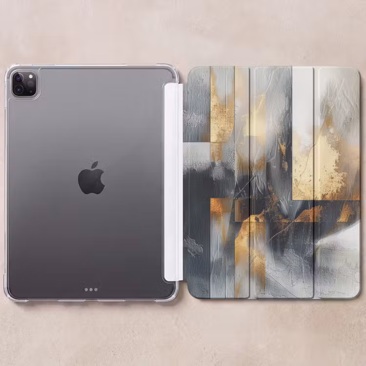iPad-Hülle - Kunst - Gold - Silber - Abstrakt — 6