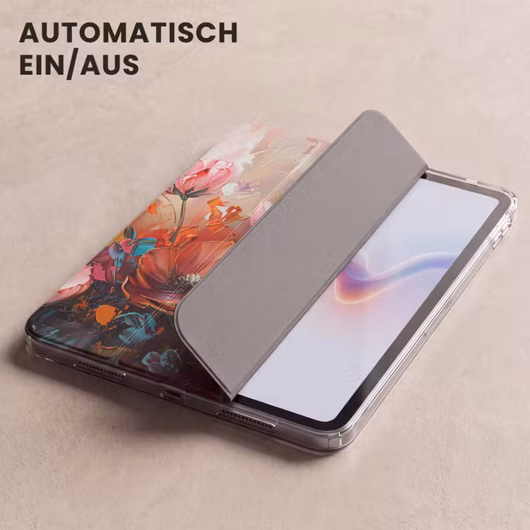 iPad-Hülle - Mohnblumen - Rosa - Blumen - Botanisch - Kunst — 5