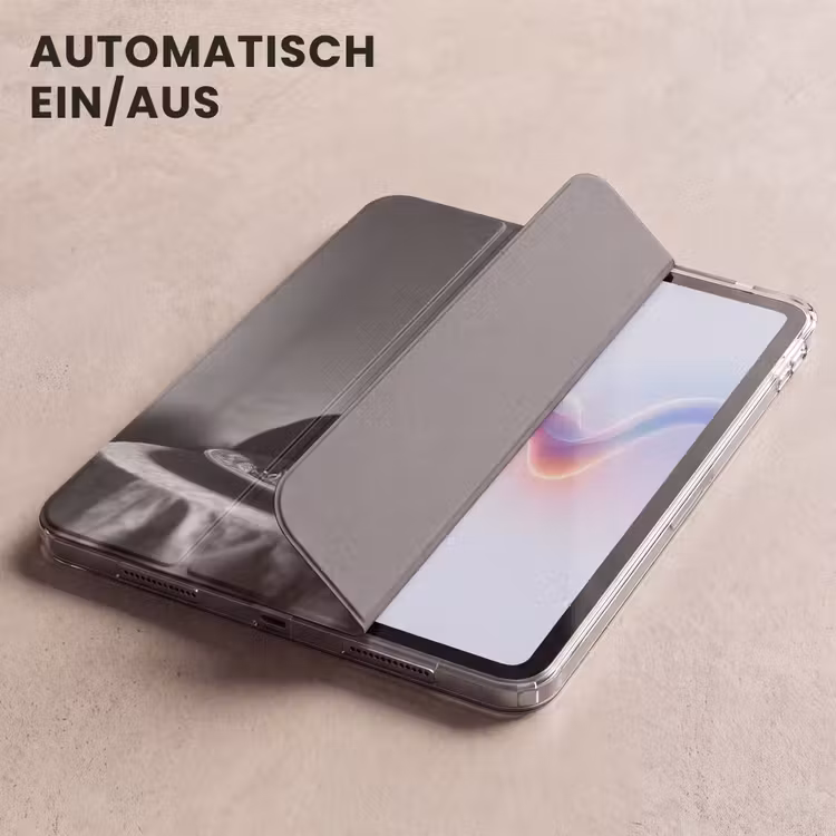 iPad-Hülle - Pferd - Teller - Pasta - Tischtuch - Schwarz und weiß - Tiere — 5