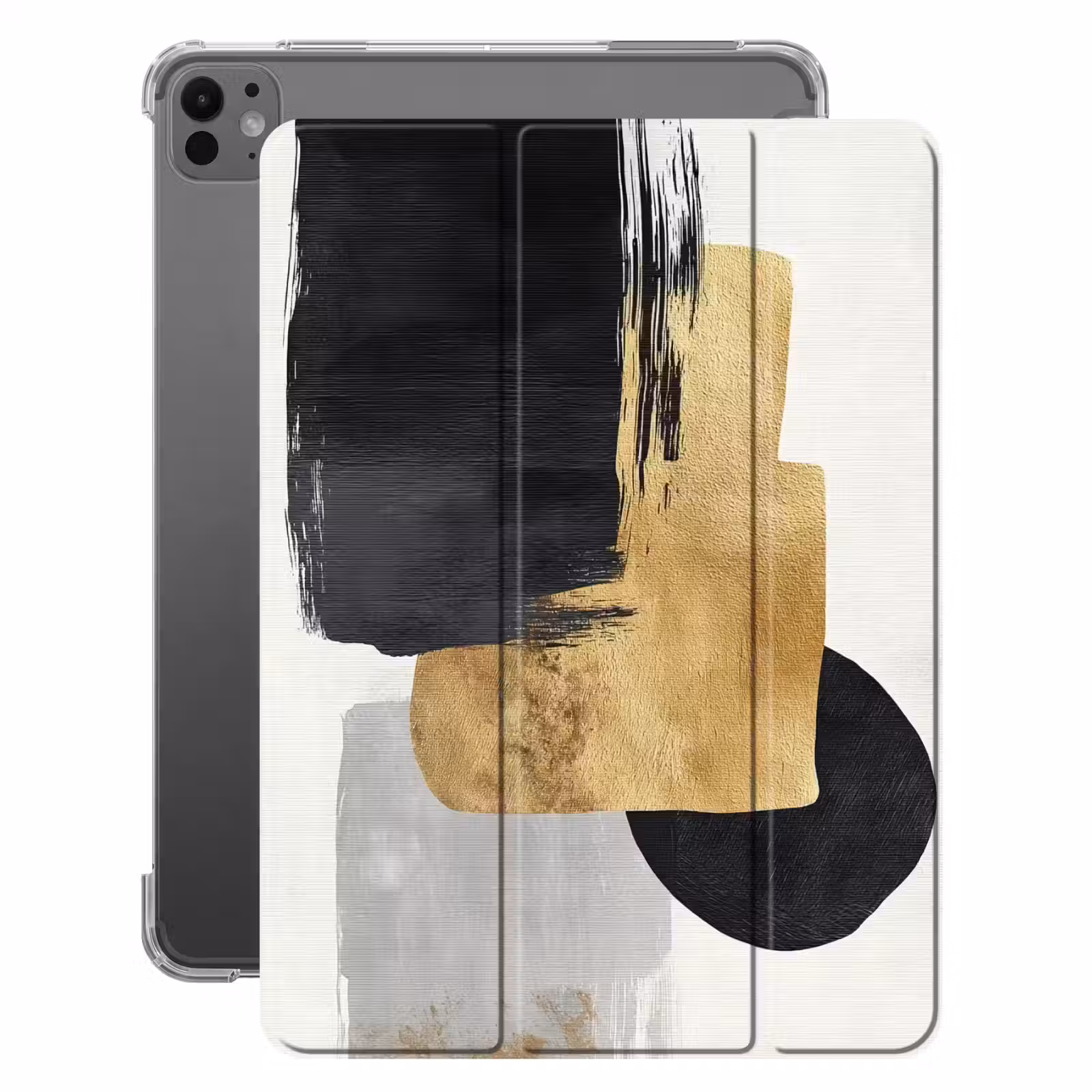 iPad-Hülle - Gold - Rechtecke - Kreise - Abstrakt — 1