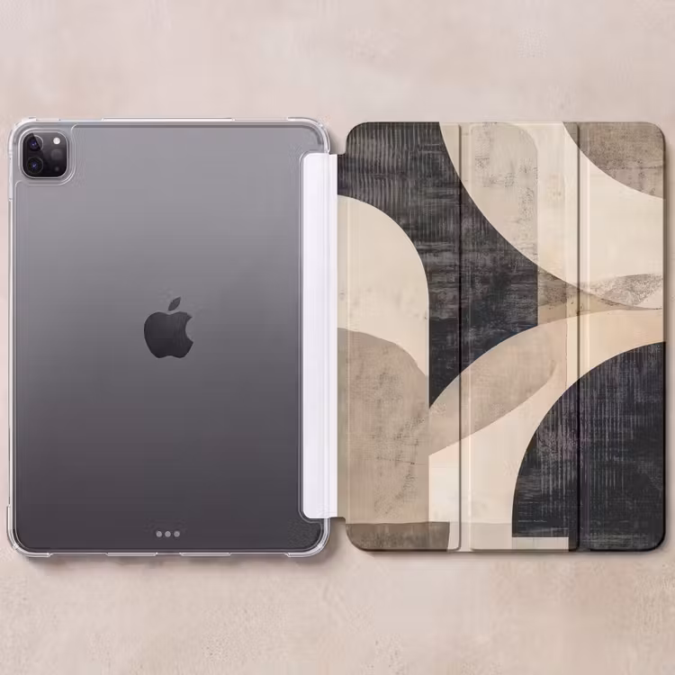 iPad-Hülle - Abstrakt - Formen - Modern - Beige — 6
