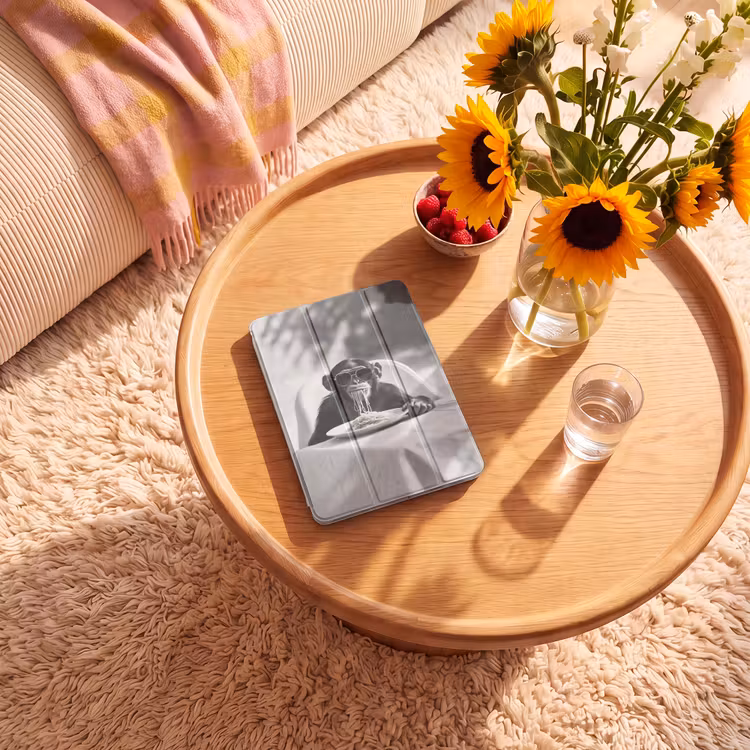 iPad-Hülle - Affe - Spaghetti - Sonnenbrille - Schwarz und weiß - Cool - Tier — 2