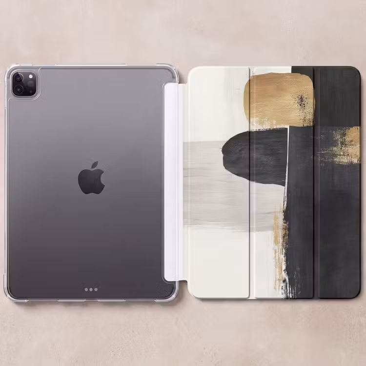 iPad-Hülle - Formen - Pinselstriche - Abstrakt - Gold — 6