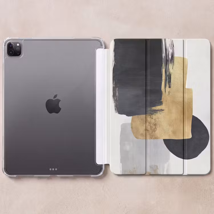 iPad-Hülle - Gold - Rechtecke - Kreise - Abstrakt — 6