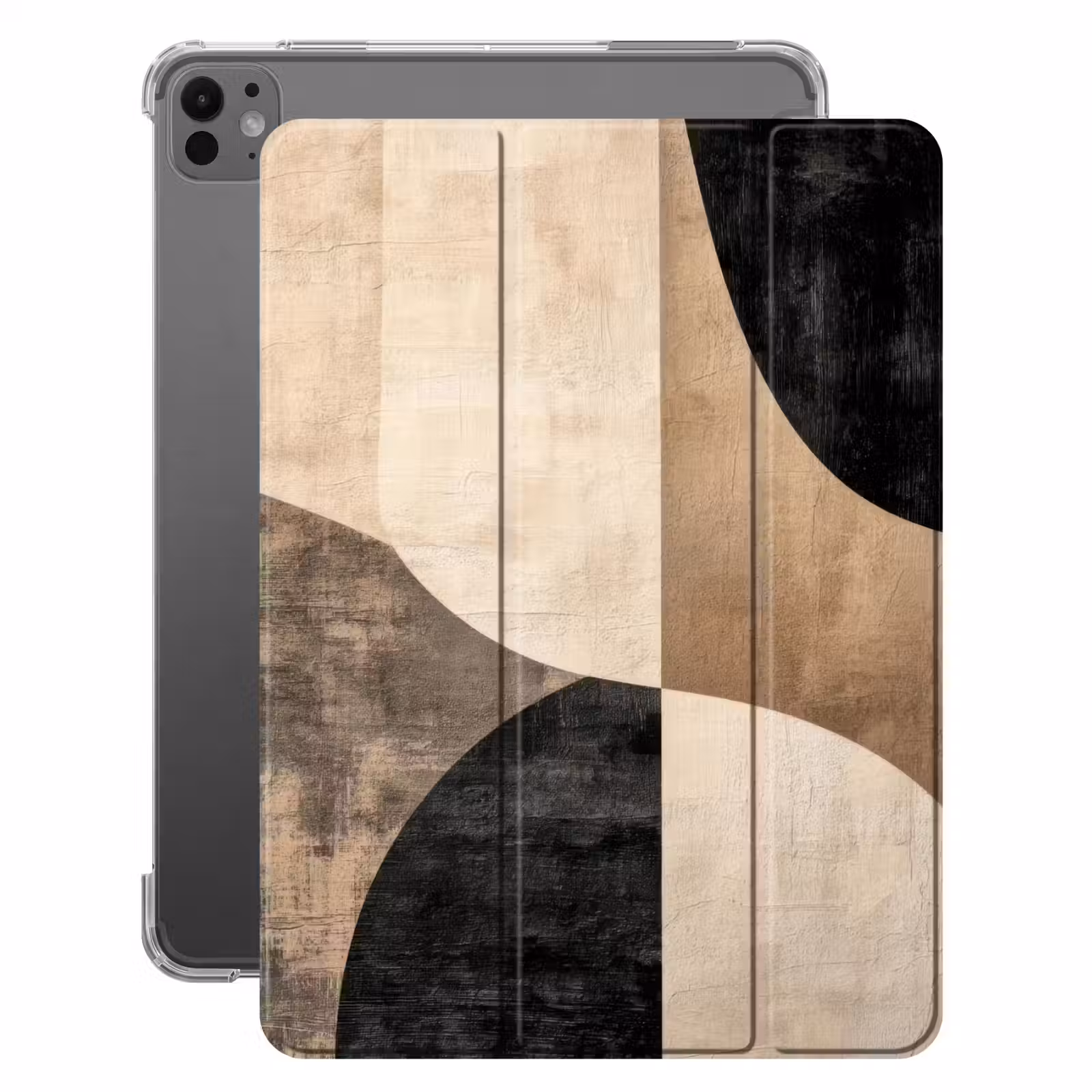 iPad-Hülle - Abstrakt - Flugzeuge - Schwarz - Rund — 1