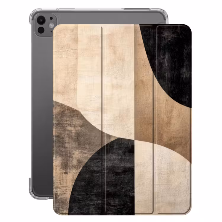 iPad-Hülle - Abstrakt - Flugzeuge - Schwarz - Rund — 1