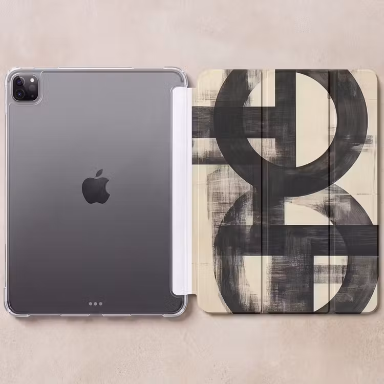 iPad-Hülle - Kreise - Balken - Schwarz - Abstrakt — 6