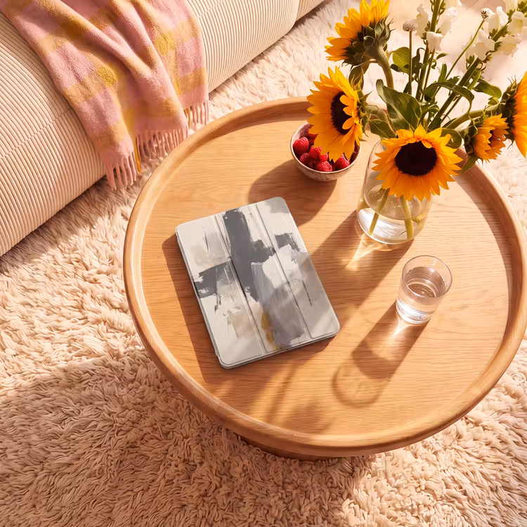 iPad-Hülle - Pinselstriche - Grob - Abstrakt - Beige — 2
