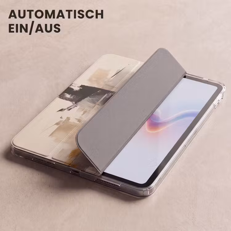iPad-Hülle - Pinselstriche - Grob - Abstrakt - Beige — 5