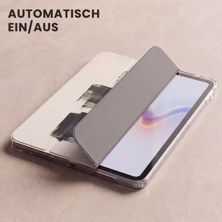 iPad-Hülle - Rechtecke - Pinselstriche - Abstrakt - Schwarz — 5