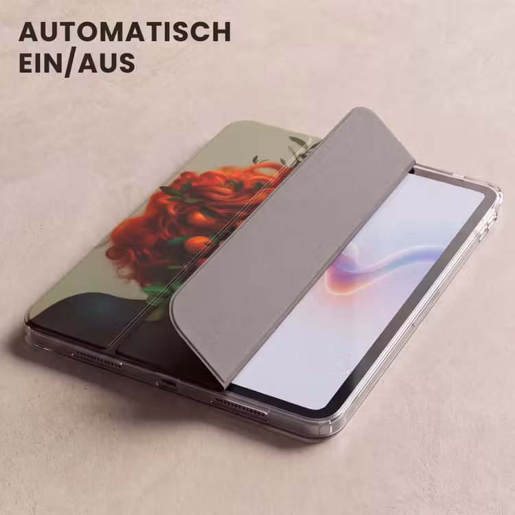 iPad-Hülle - Frau - Äpfel - Rot - Blätter — 5