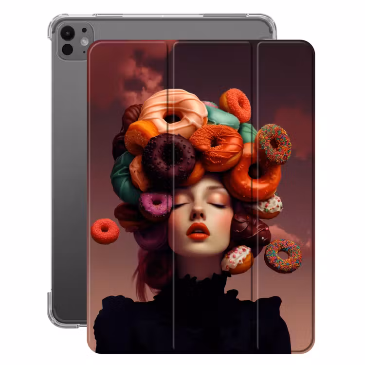 iPad-Hülle - Frau - Donuts - Bunt — 1