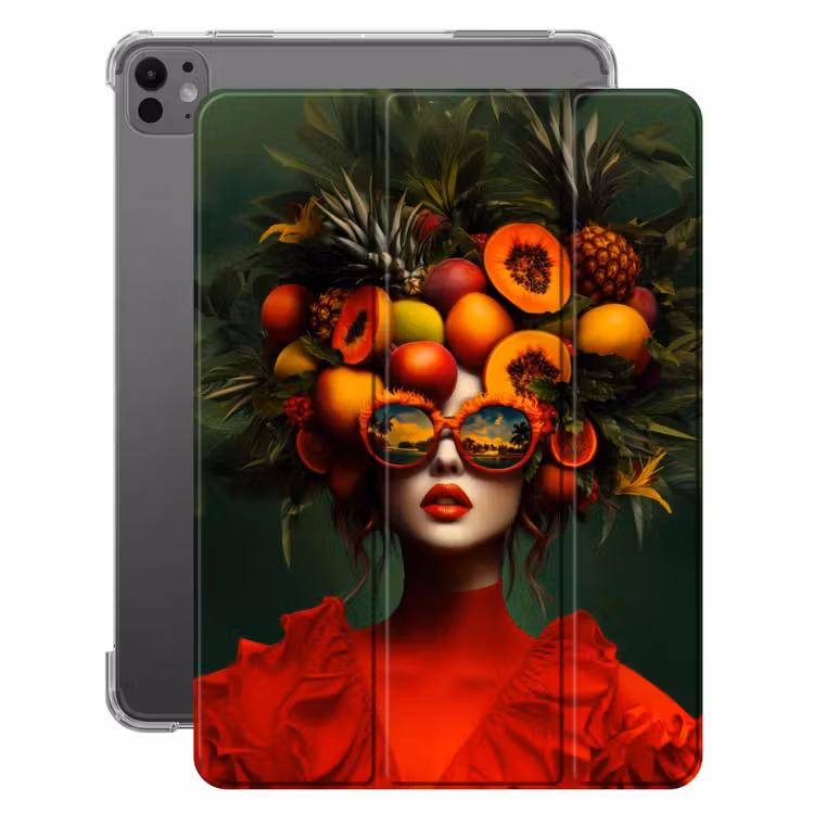 iPad-Hülle - Frau - Früchte - Papaya - Ananas — 1