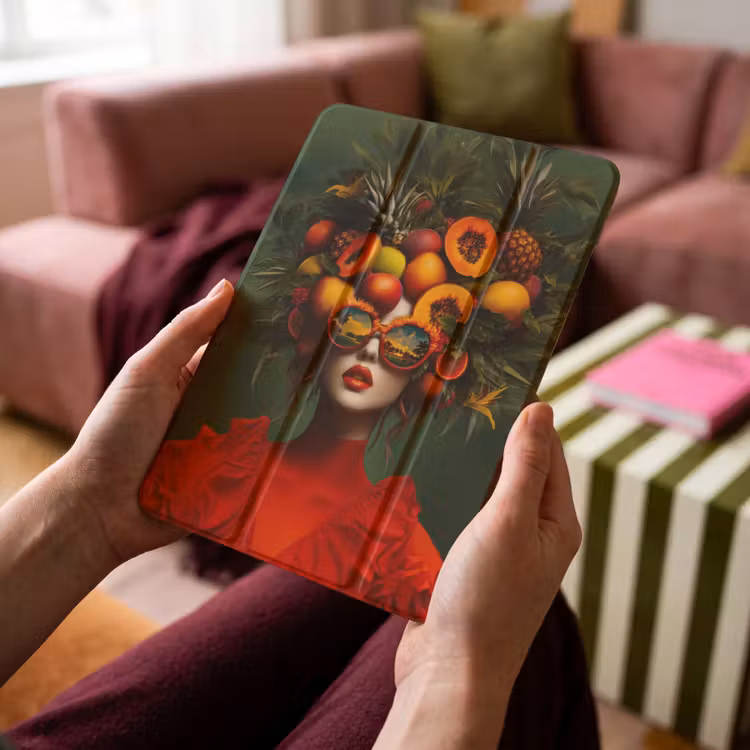 iPad-Hülle - Frau - Früchte - Papaya - Ananas — 4