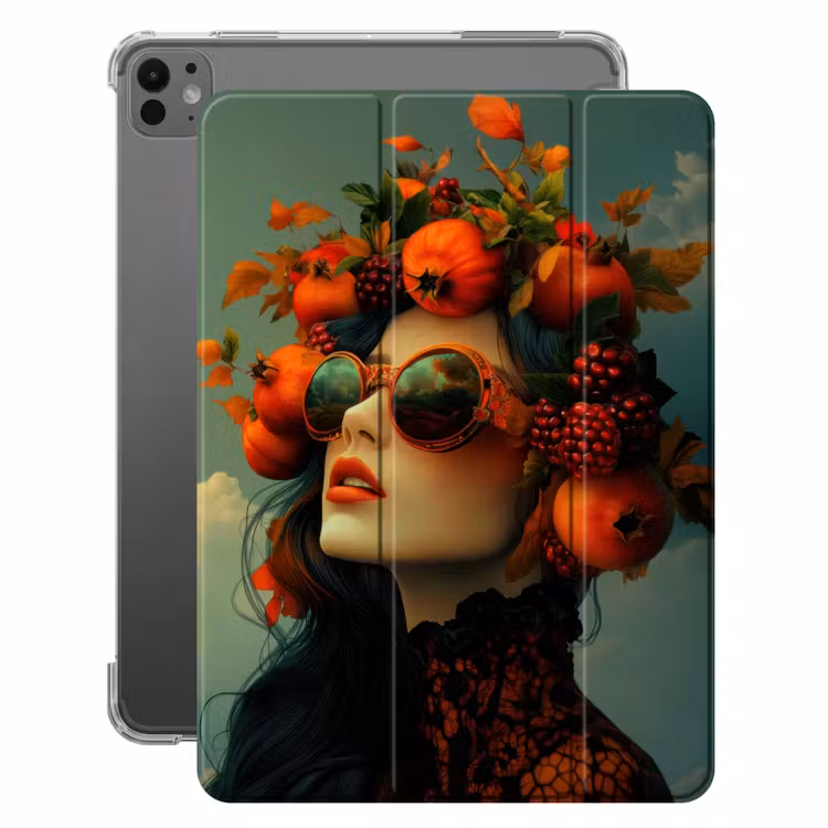 iPad-Hülle - Frau - Granatapfel - Herbst - Sonnenbrille — 1