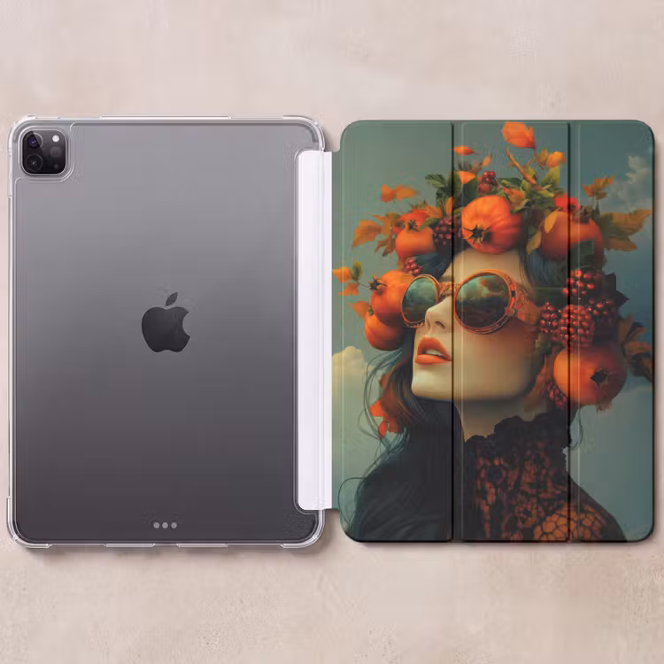 iPad-Hülle - Frau - Granatapfel - Herbst - Sonnenbrille — 6