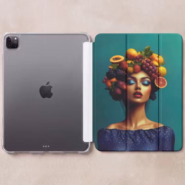 iPad-Hülle - Frau - Kapuzenoberteil - Tropisch - Obst - Weintrauben — 6