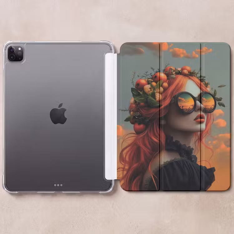 iPad-Hülle - Frau - Krone - Tomate - Bascilicum - Sonnenbrille — 6