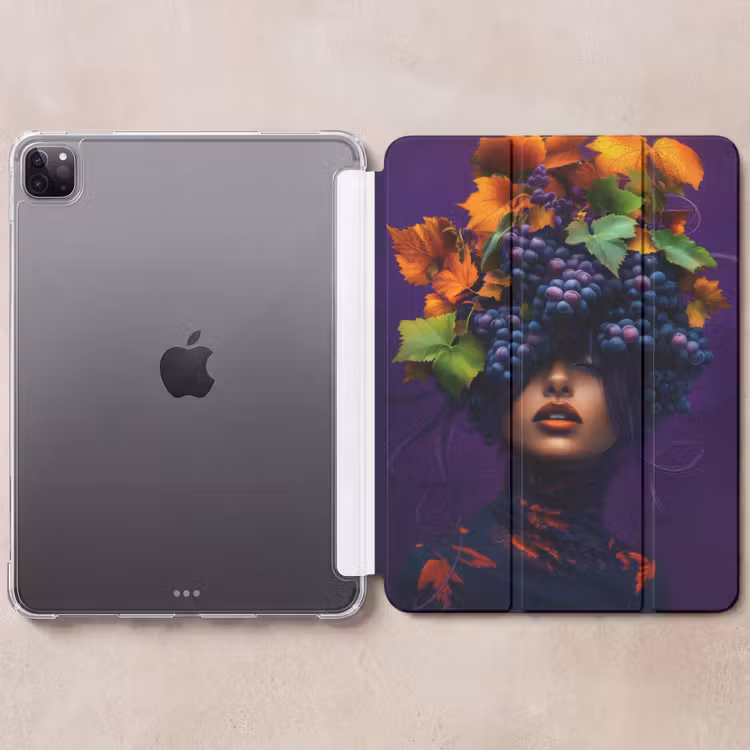 iPad-Hülle - Frau - Lila - Weintrauben — 6