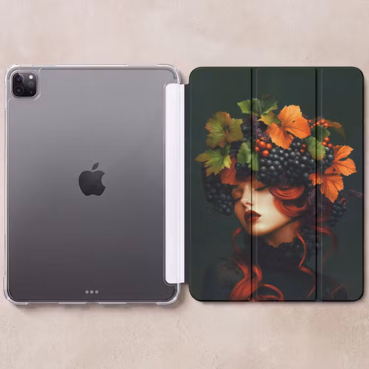 iPad-Hülle - Frau - Rot - Grün - Weintrauben — 6