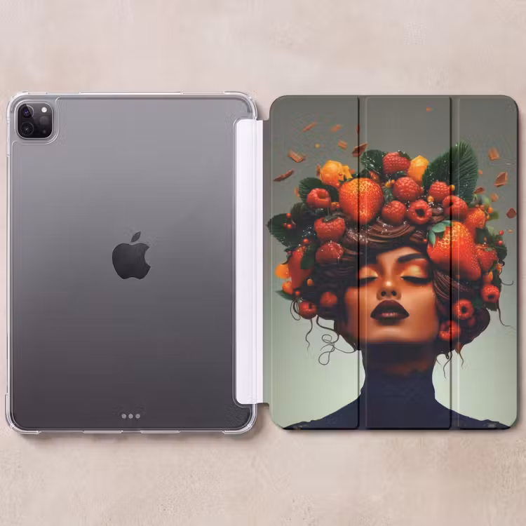 iPad-Hülle - Frau - Schokolade - Himbeeren - Erdbeeren - Kekse — 6