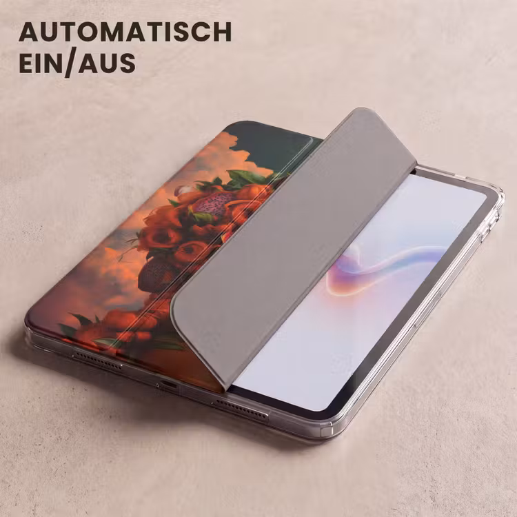 iPad-Hülle - Frau - trinkt Obst - Rosen — 5